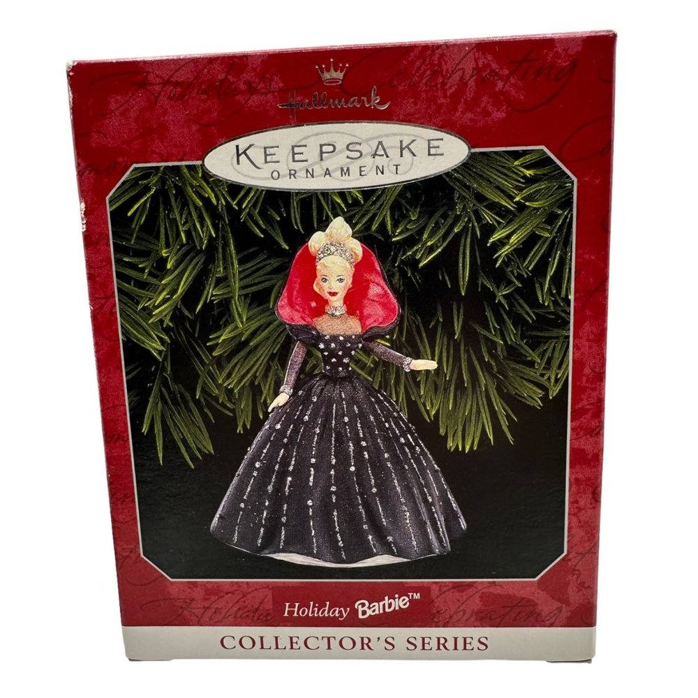 Hallmark Keepsake Ornament Holiday Barbie1998 Collector's Series Vintage Christm